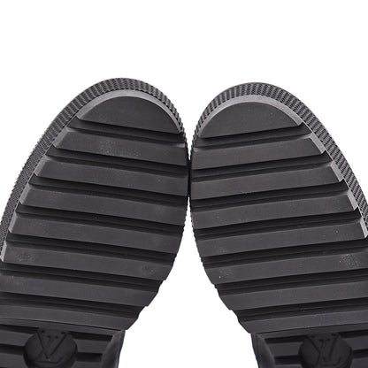 Louis Vuitton Suede Calfskin Monogram LV Black Heart Laureate Platform Desert Boots 37 Black 8 of 9