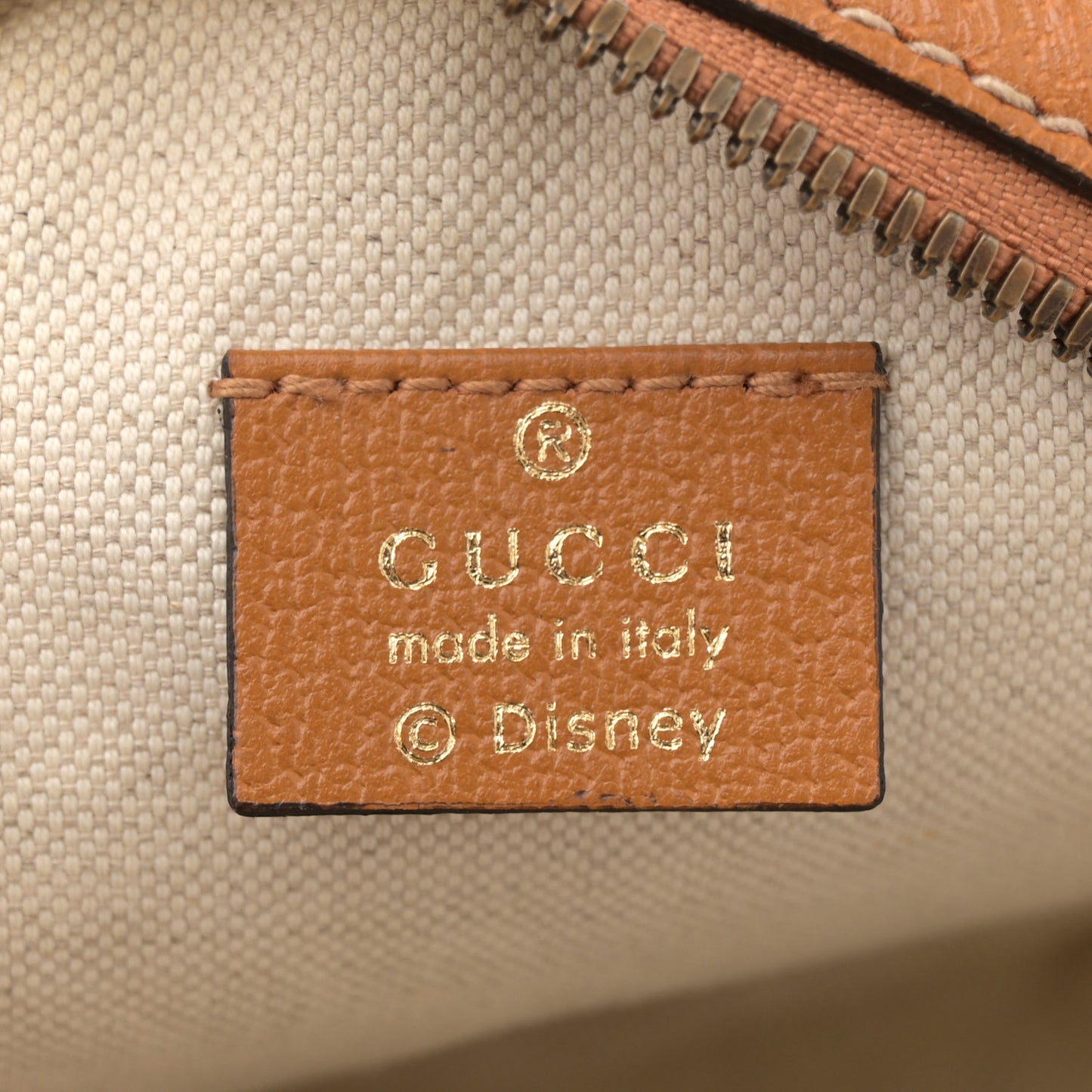 X DISNEY Mini Vintage GG Supreme Monogram Mickey Mouse Round Shoulder Bag Beige Vintage Sun Oil