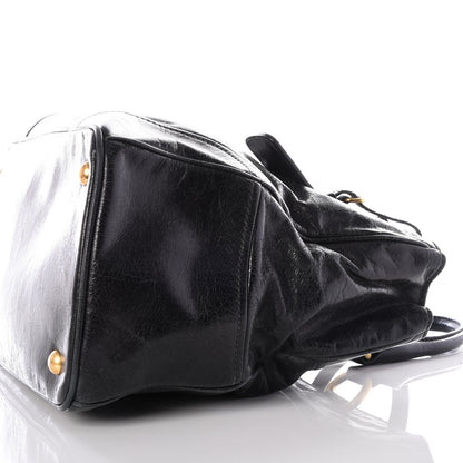 Prada Vitello Shine Tote Black 11 of 14