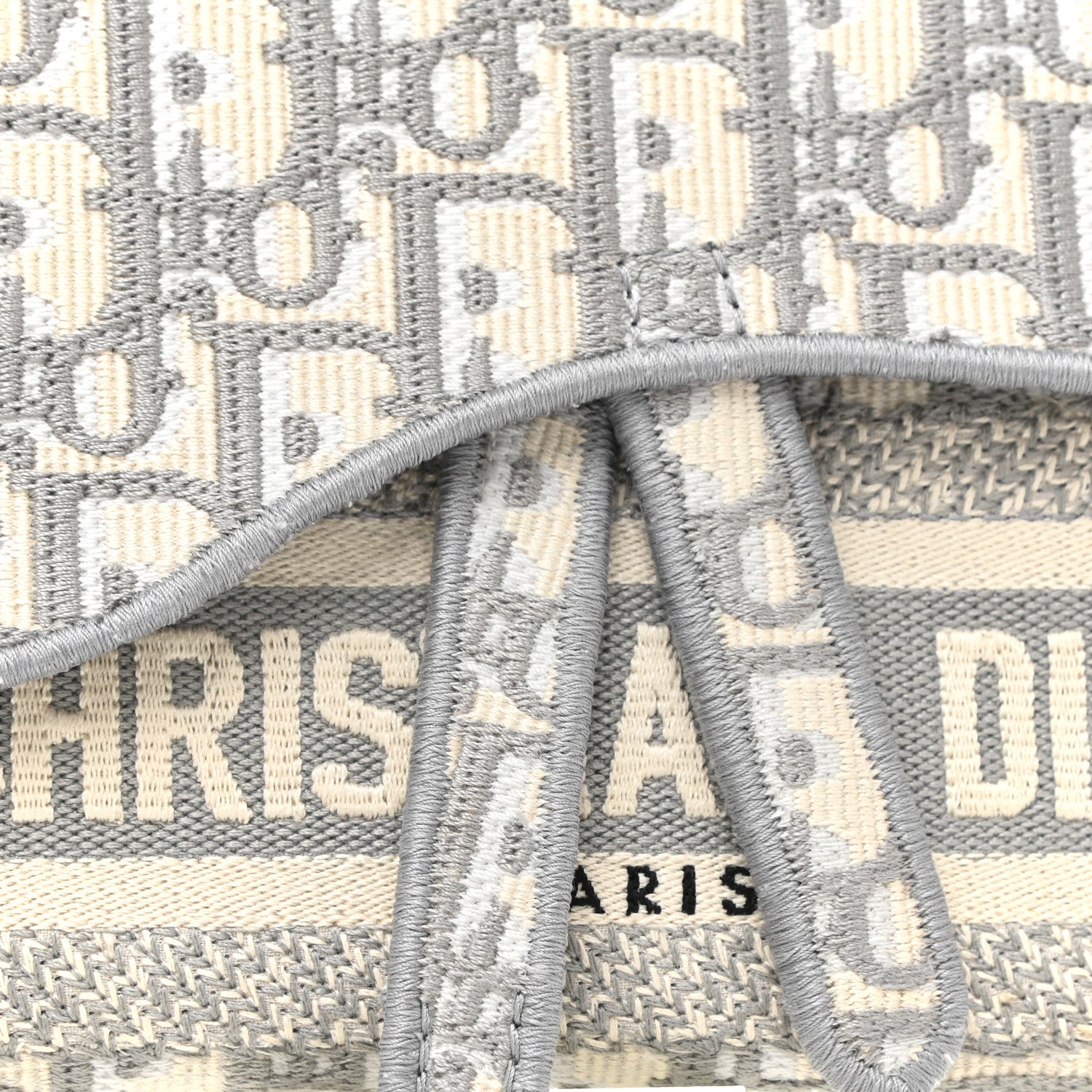 Christian Dior Oblique Slim Saddle Pouch Grey 6 of 9