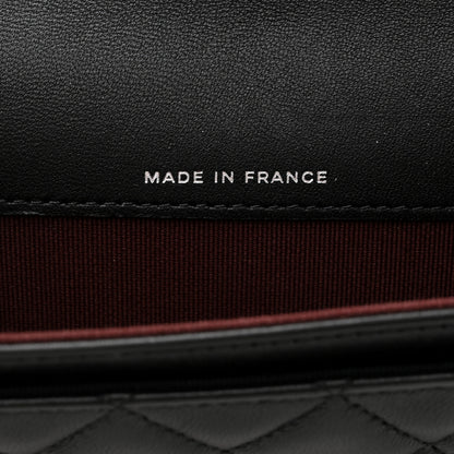 Chanel Lambskin Quilted Flap Card Holder Wallet Black 7 of 9