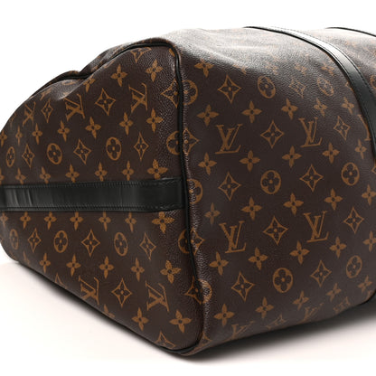 Louis Vuitton Monogram Macassar Keepall Bandouliere 55 7 of 8