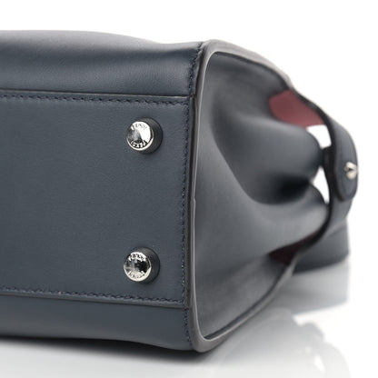 Fendi Vitello Medium Peekaboo Iconic Essentially Satchel Blue Notte Flamingo Black Cherry 11 of 12