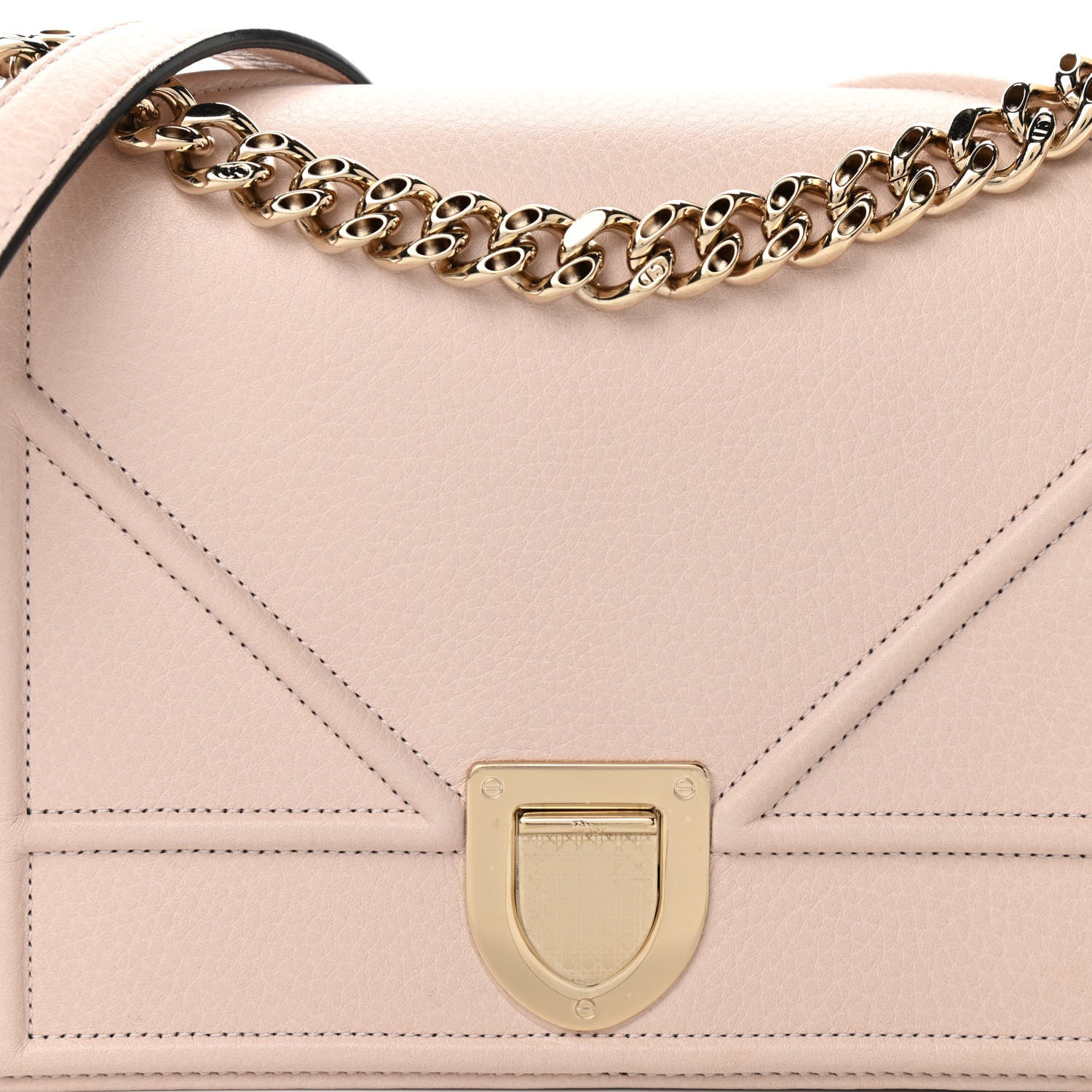 Christian Dior Grained Calfskin Cannage Medium Diorama Flap Bag Rose Poudre 8 of 10