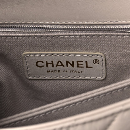 Chanel Aged Calfskin Chevron Quilted Mini Coco Handle Flap Ivory 6 of 10