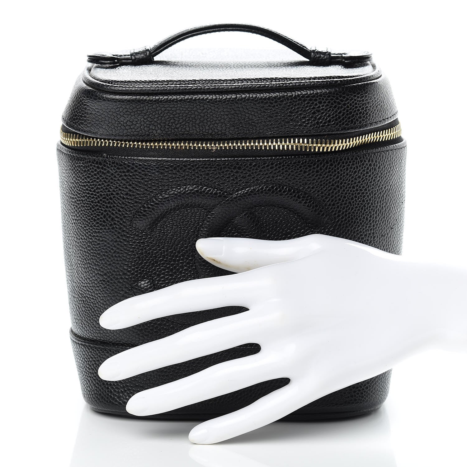Chanel Caviar Vanity Cosmetic Case Black 2 of 17