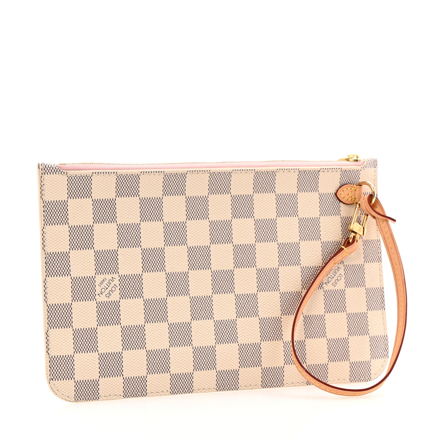 Louis Vuitton Damier Azur Neverfull MM GM Pochette Rose Ballerine 3 of 10