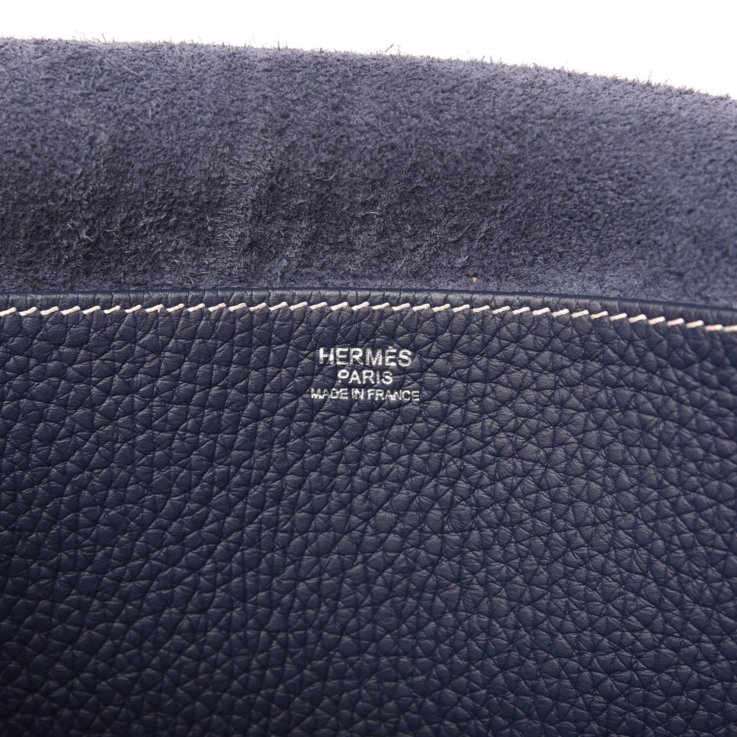 Hermes Taurillon Clemence Halzan 31 GM Bleu Saphir 8 of 10