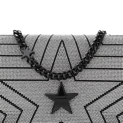 Stella McCartney Velvet Crystal Star Crossbody Bag Black 7 of 9