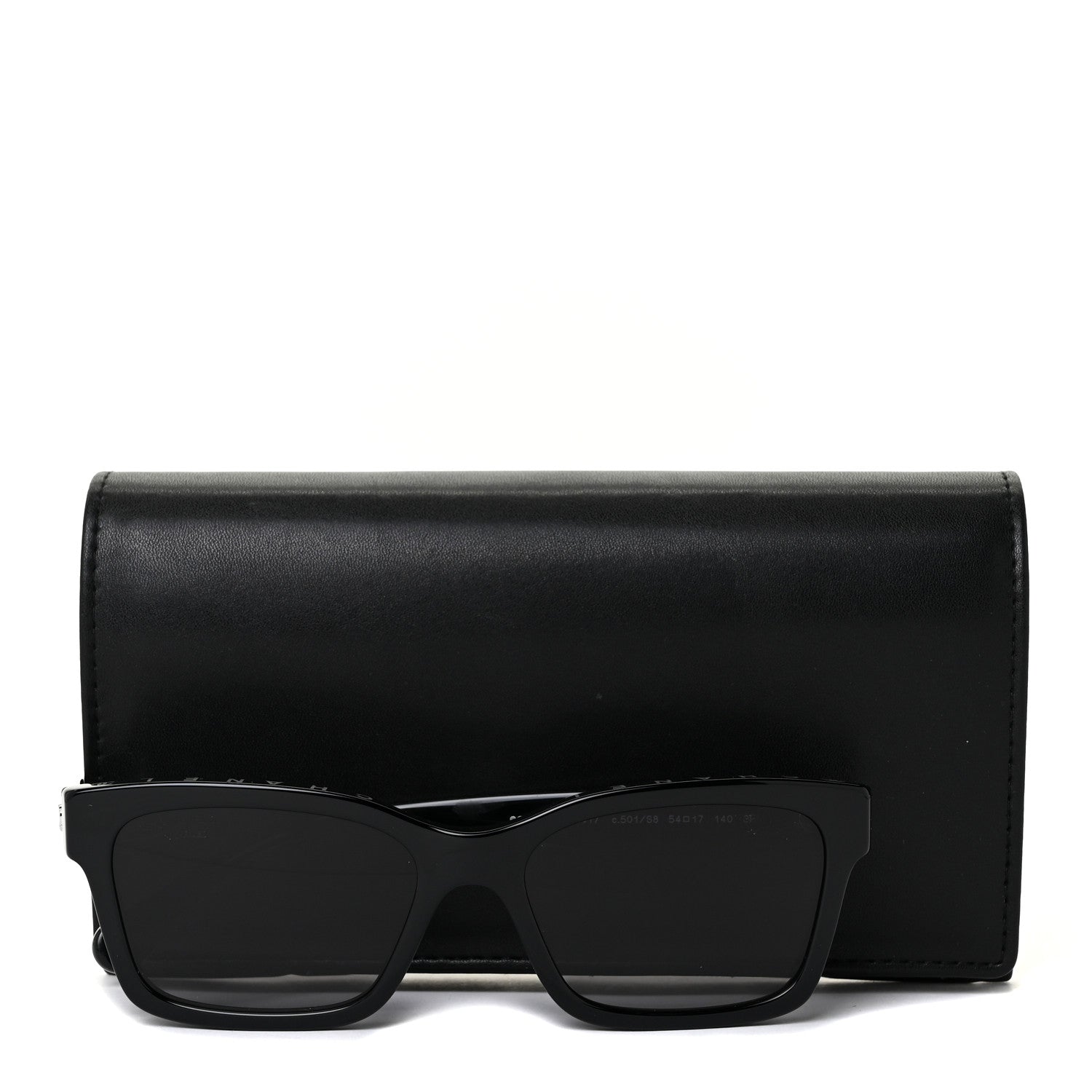 Chanel Acetate Polarized Square Sunglasses 5417 Black 7 of 7