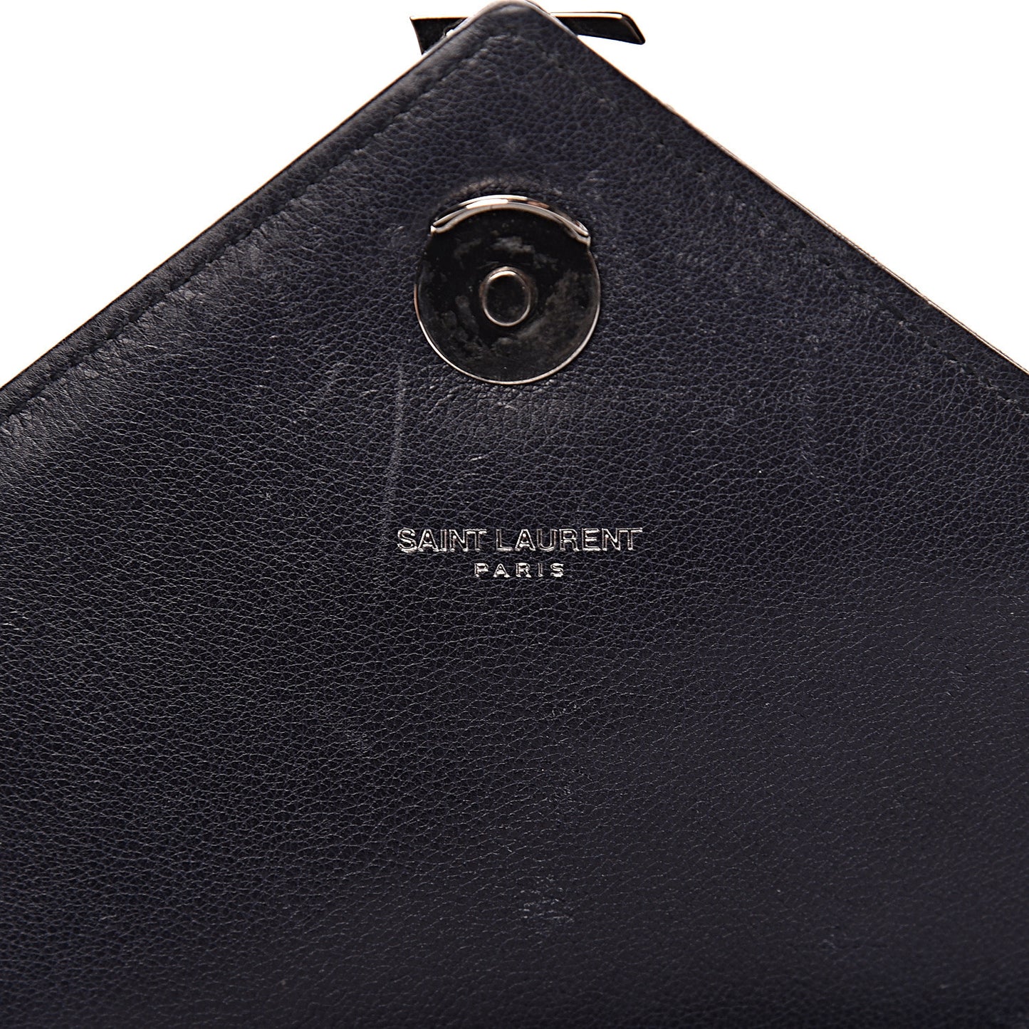 Calfskin Mixed Matelasse Triquilt Large Monogram Envelope Satchel Deep Marine