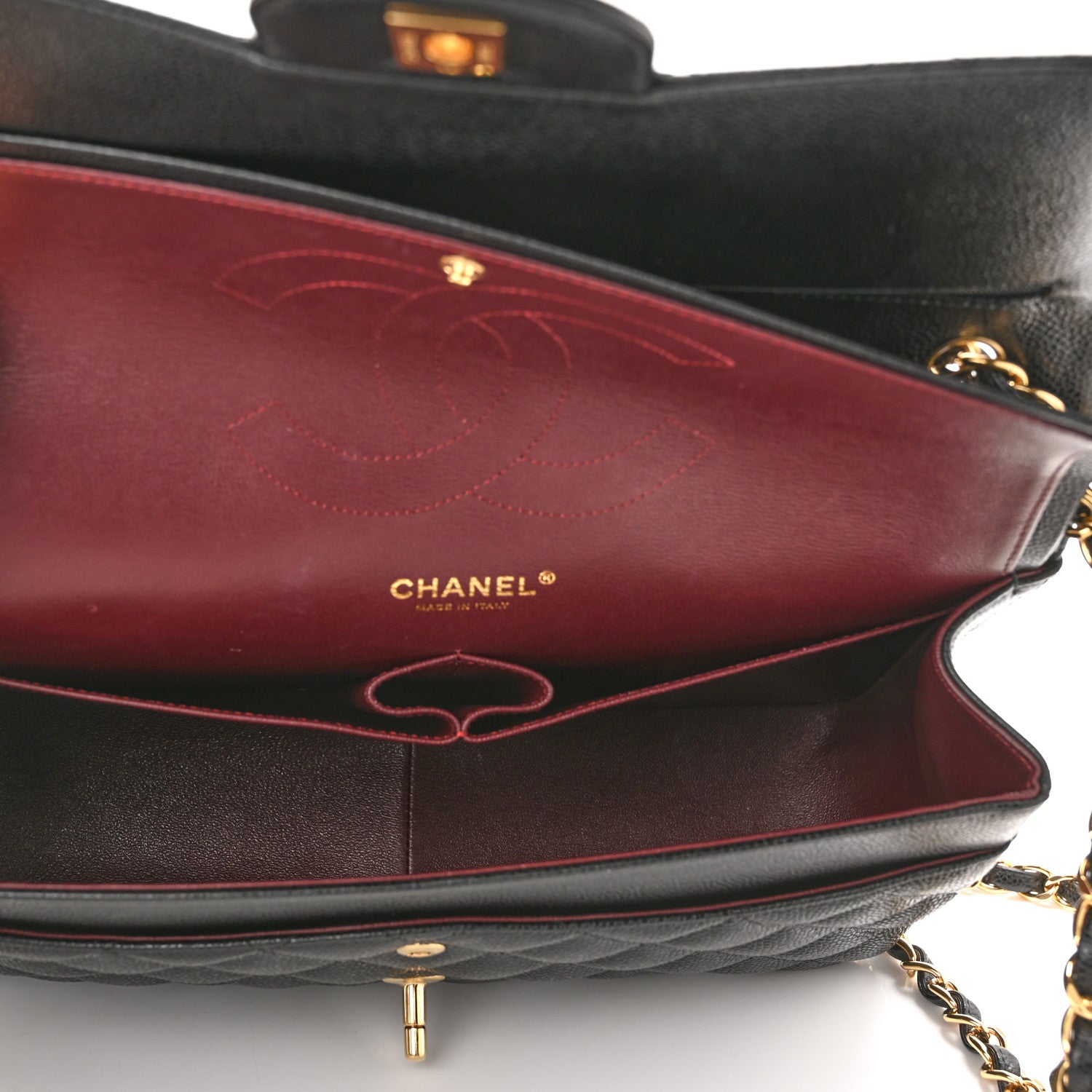 Chanel Caviar Quilted Jumbo Double Flap Black 5 of 11