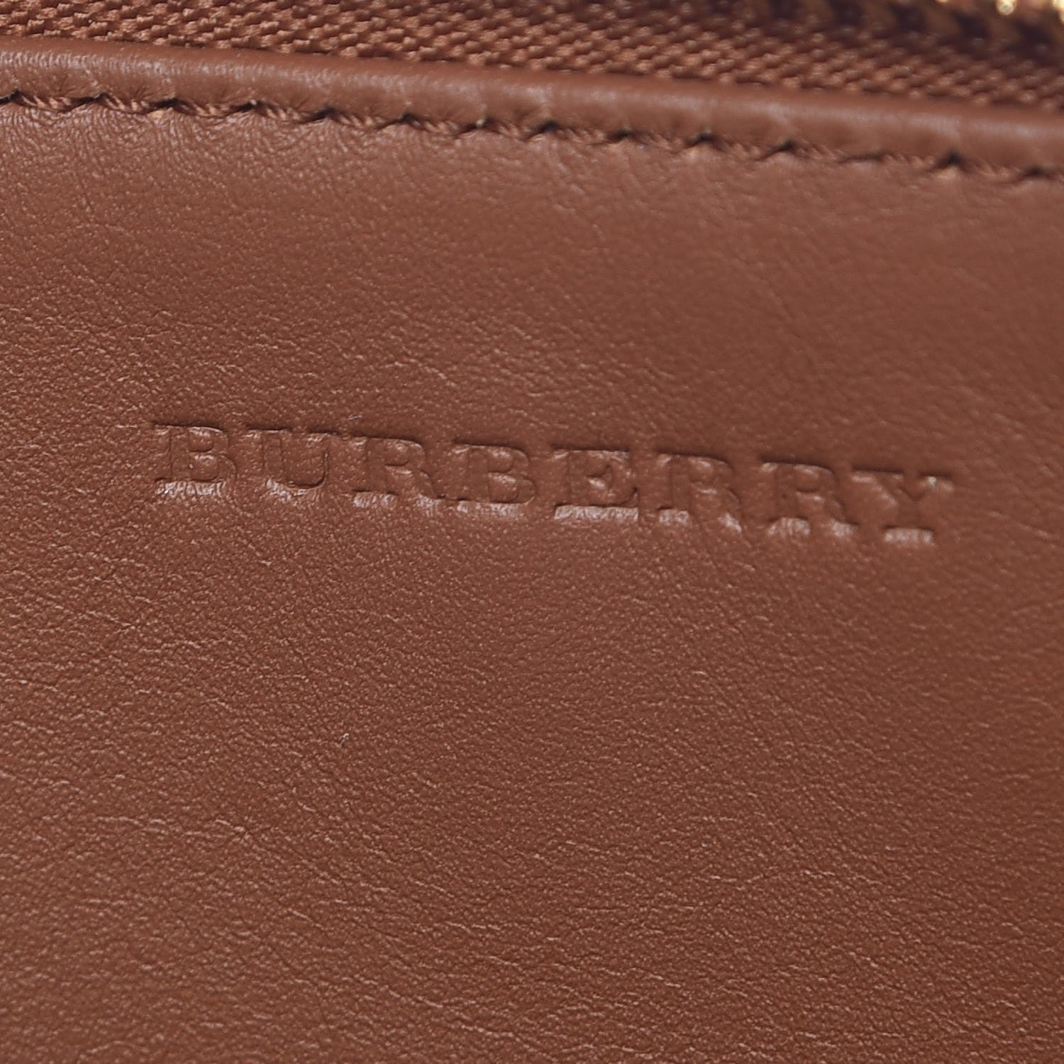 Burberry Haymarket Check Peyton Crossbody Clutch Bag Toffee 6 of 8