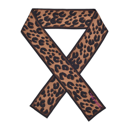 Louis Vuitton Silk Leopard Bandeau Scarf Marron 1 of 6