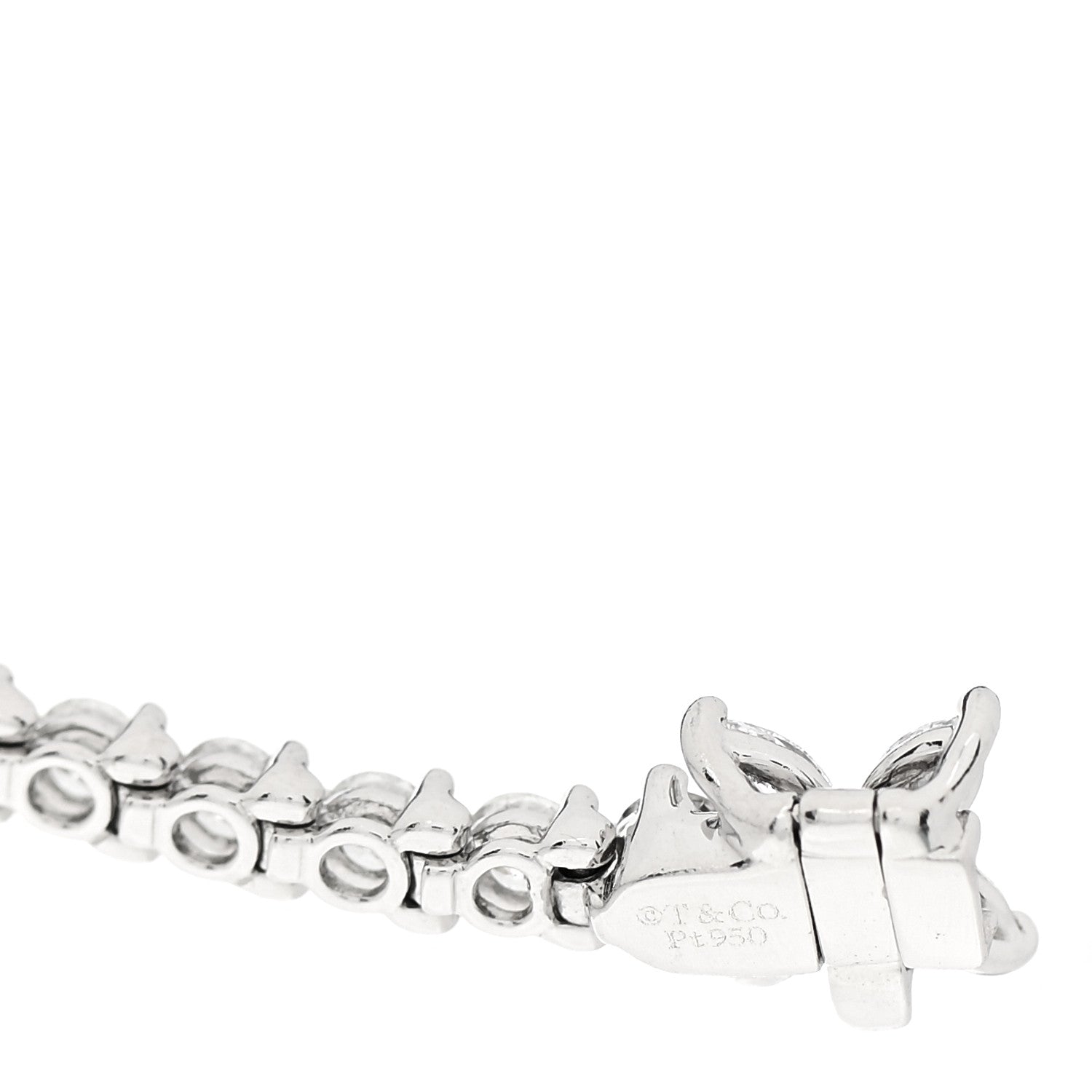 Tiffany Platinum Diamond 3.08ctw Victoria Tennis Bracelet 3 of 4
