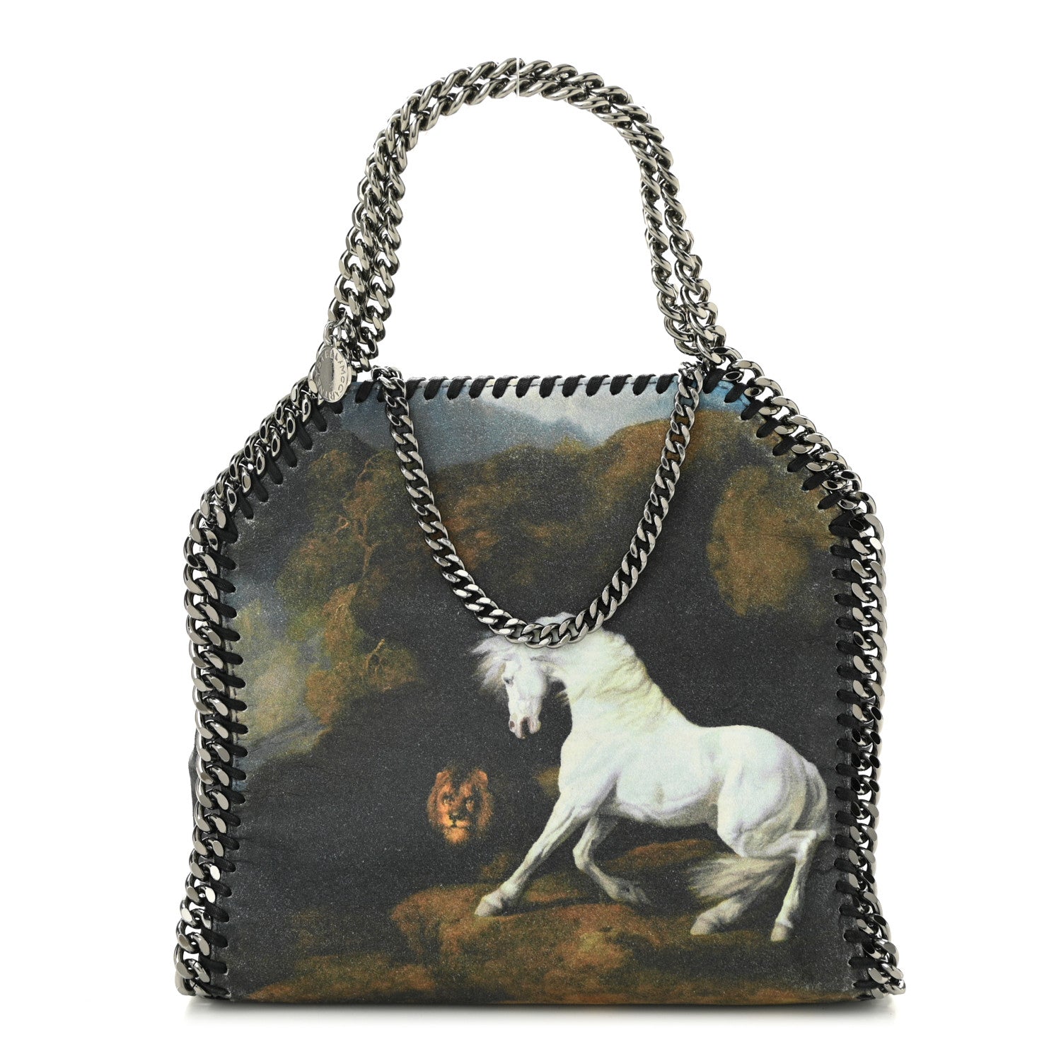 Stella McCartney Shaggy Deer Horse Print Mini Falabella Tote Multicolor 1 of 10