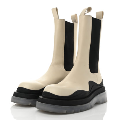 Bottega Veneta Calfskin The Tire Chelsea Boots 40 Wax Black Transparent 3 of 8