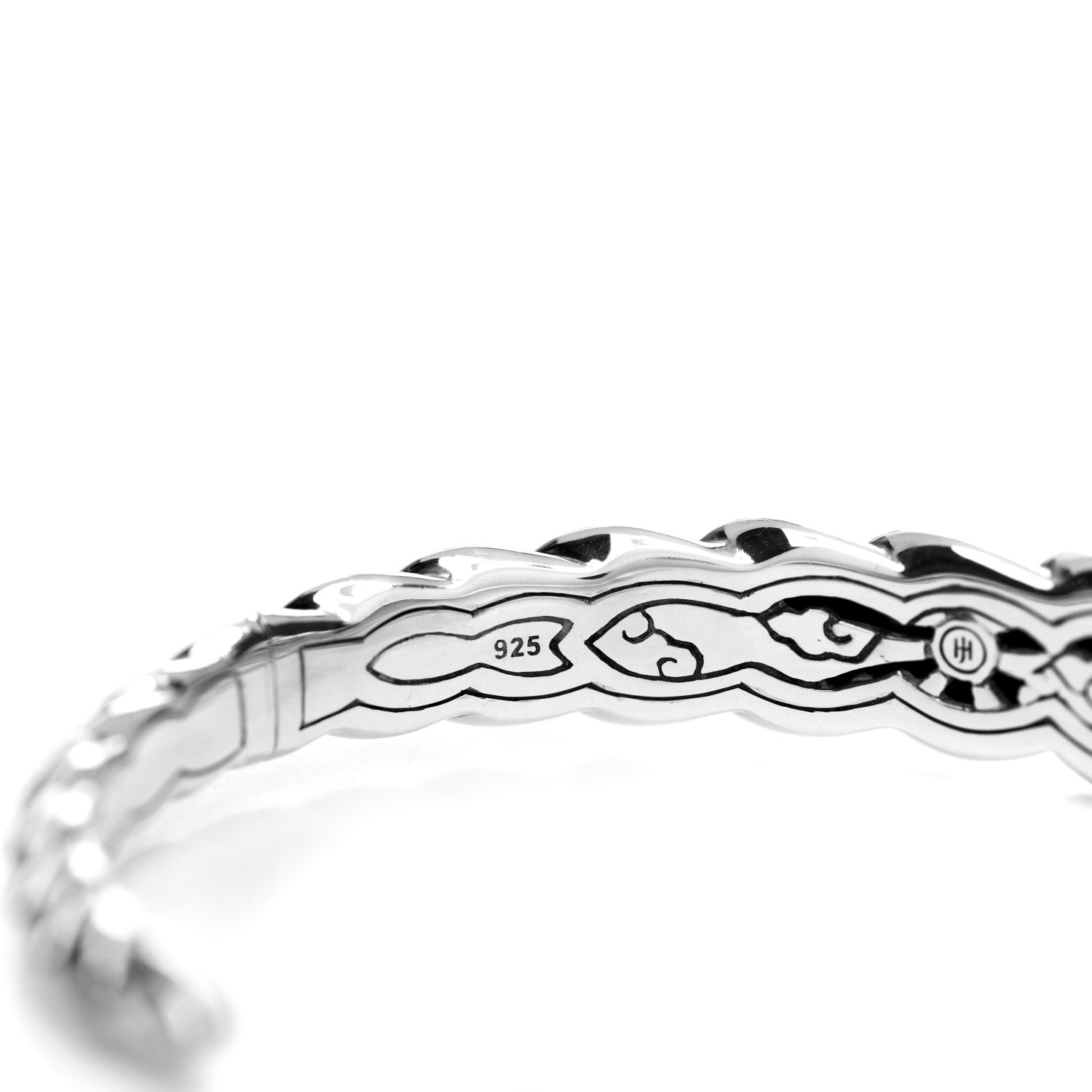 John Hardy Sterling Silver Slim Legends Naga Dragon Scale Flex Cuff Bracelet 3 of 4