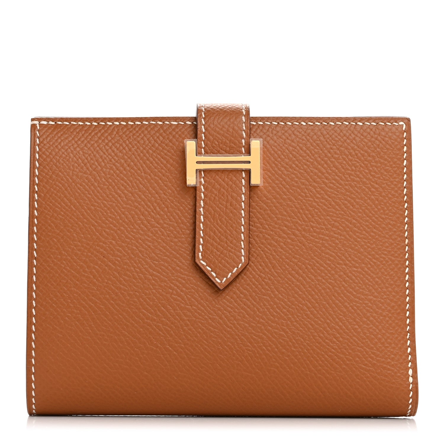 Hermes Epsom Bearn Compact Wallet Gold 1 of 8