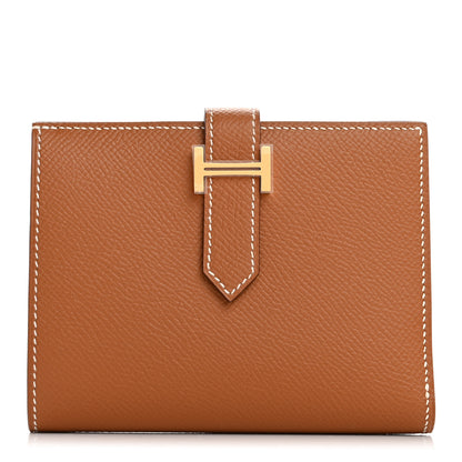 Hermes Epsom Bearn Compact Wallet Gold 1 of 8