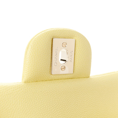 Chanel Caviar Quilted Small Double Flap Light Yellow 7 of 12