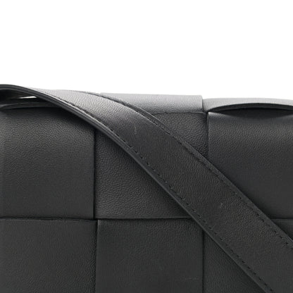Bottega Veneta Lambskin Maxi Intrecciato Extra Mini Cassette Crossbody Bag Black 7 of 13