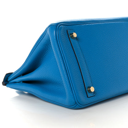 Hermes Taurillon Clemence Birkin 30 Bleu Zanzibar 33 of 41