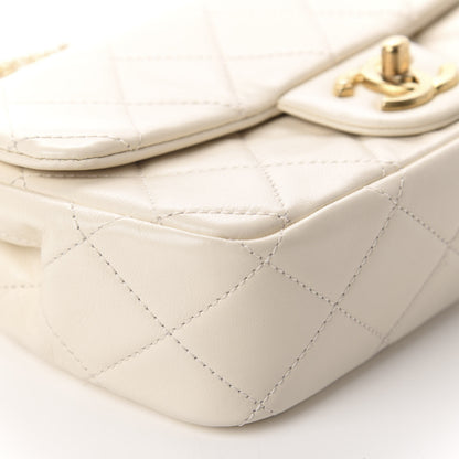 Chanel Calfskin Quilted Crystal Pearls Small Flap Bag White 6 of 11