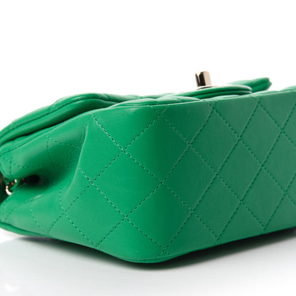 Chanel Lambskin Quilted Mini Square Flap Green 6 of 11