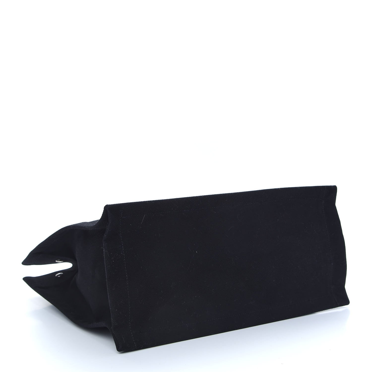 Saint Laurent Linen Calfskin Rive Gauche North South Tote Black 4 of 8