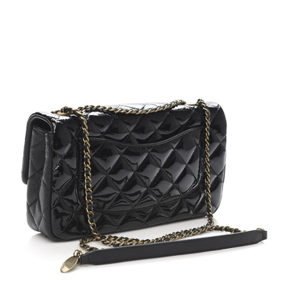 Chanel Patent Goatskin Quilted Medium CC Eyelet Flap Black 3 of 11