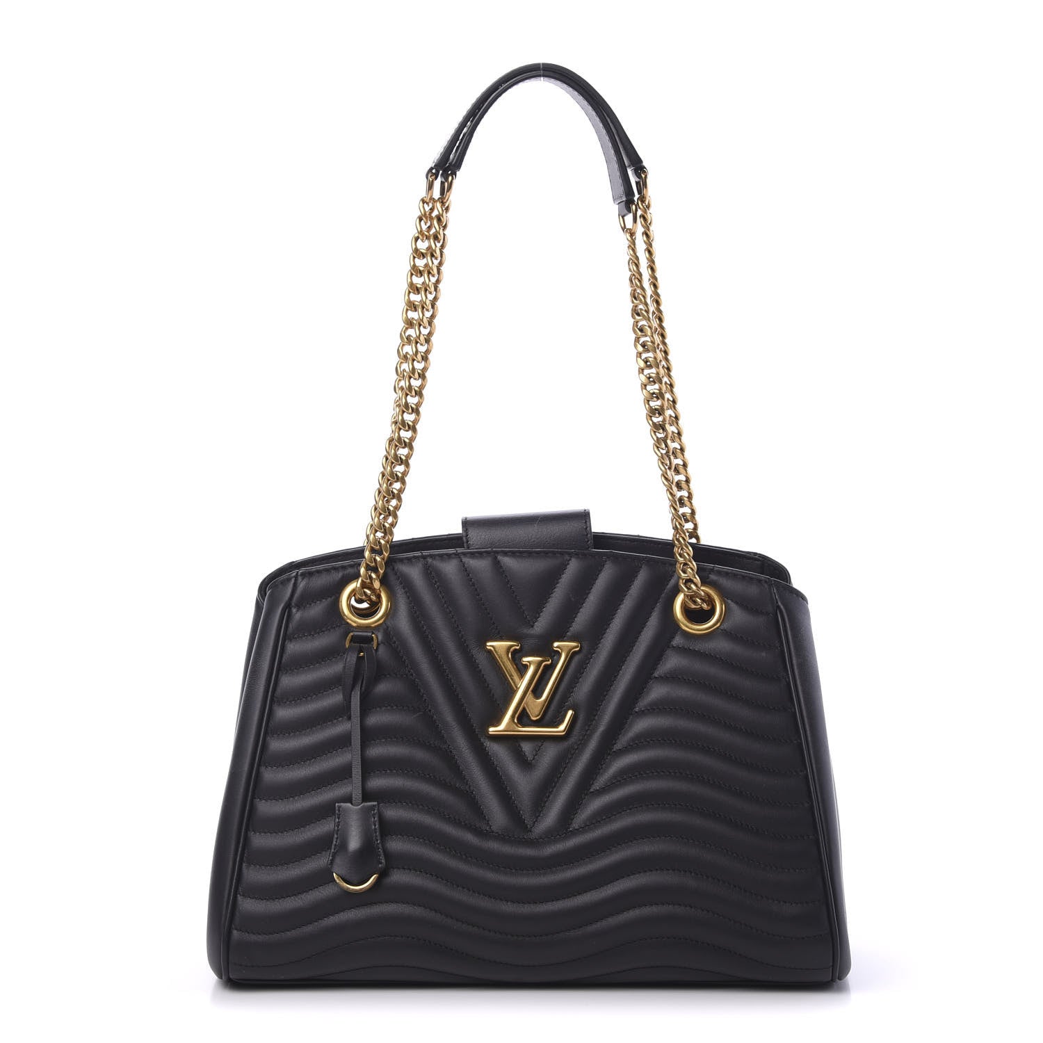 Louis Vuitton Calfskin New Wave Chain Tote Black 1 of 12