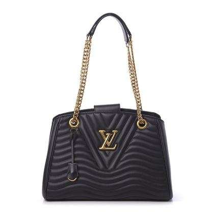 Louis Vuitton Calfskin New Wave Chain Tote Black 1 of 12