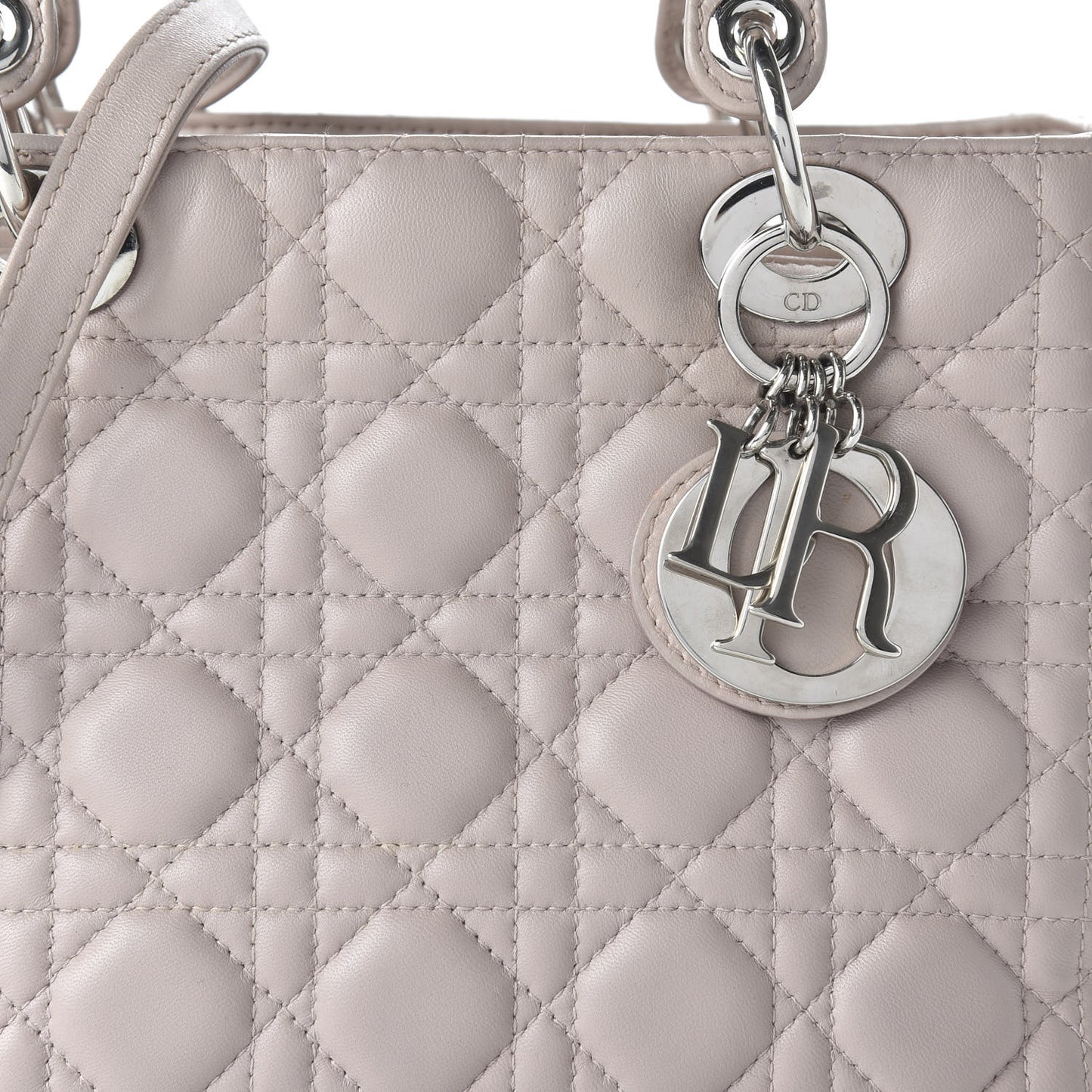Lambskin Cannage Medium Lady Dior Light Pink