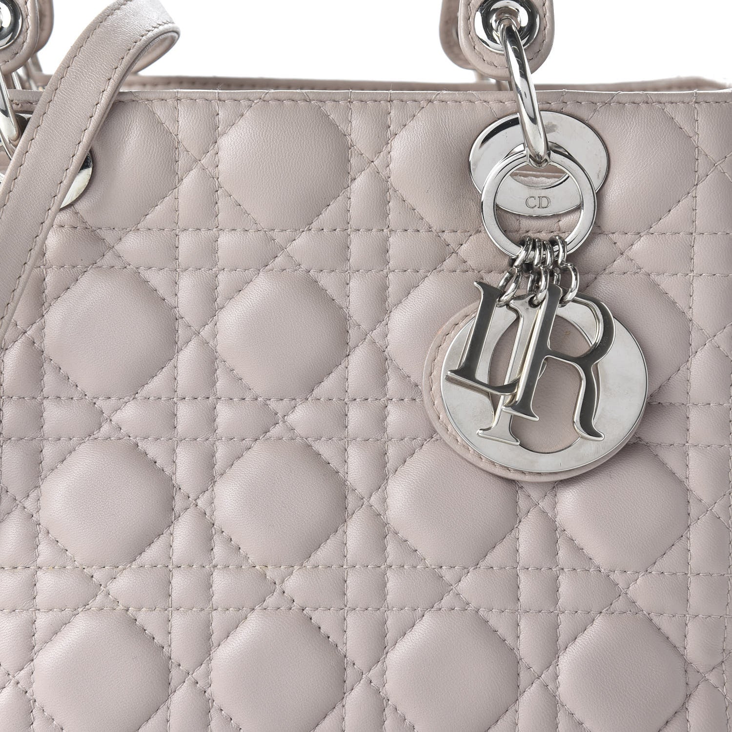 Christian Dior Lambskin Cannage Medium Lady Dior Light Pink 9 of 11