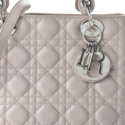 Christian Dior Lambskin Cannage Medium Lady Dior Light Pink 9 of 11