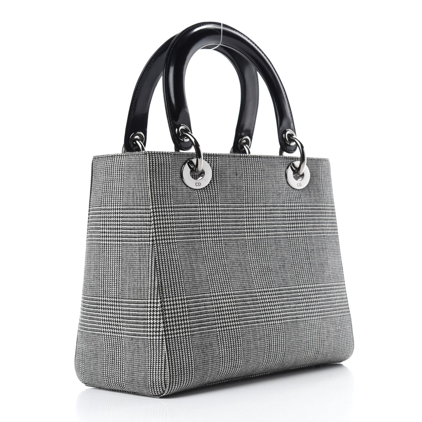 Patent Canvas Medium Lady Dior Black
