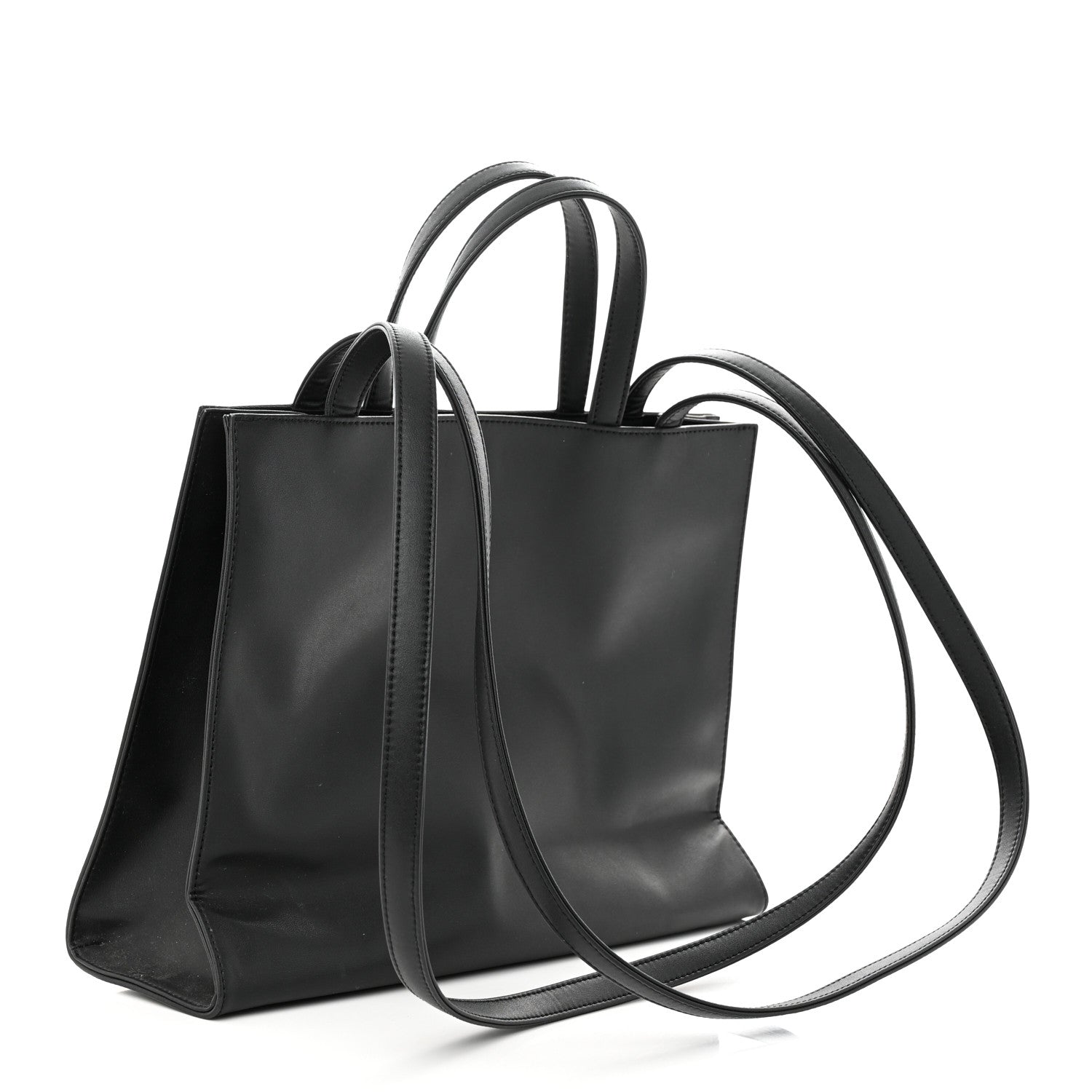 Telfar Vegan Leather Medium Shopping Bag Black 3 of 10