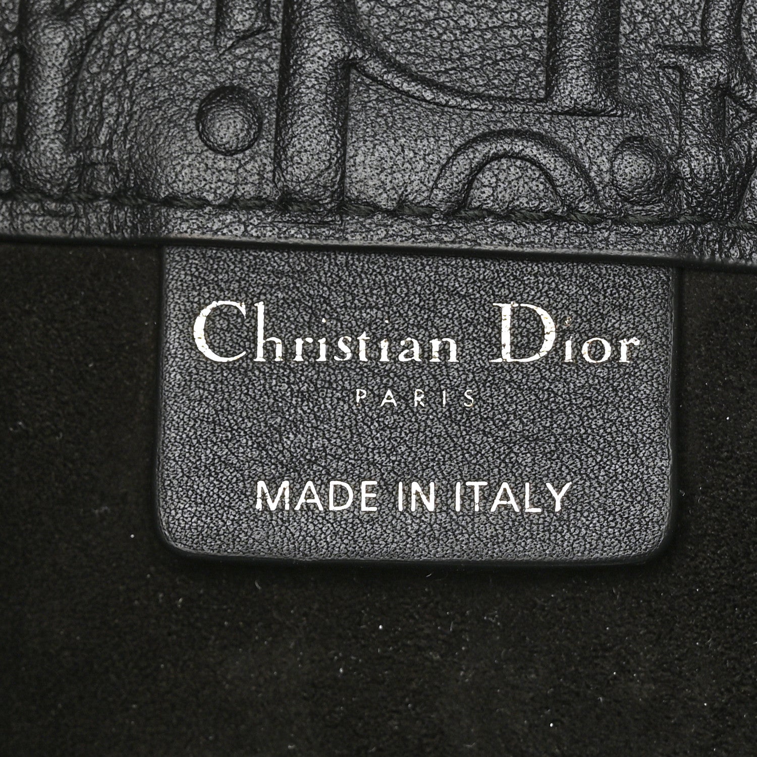 Christian Dior Oblique Calfskin Embossed Medium Book Tote Black 6 of 7