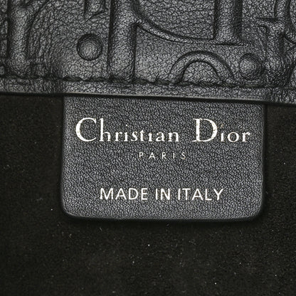 Christian Dior Oblique Calfskin Embossed Medium Book Tote Black 6 of 7