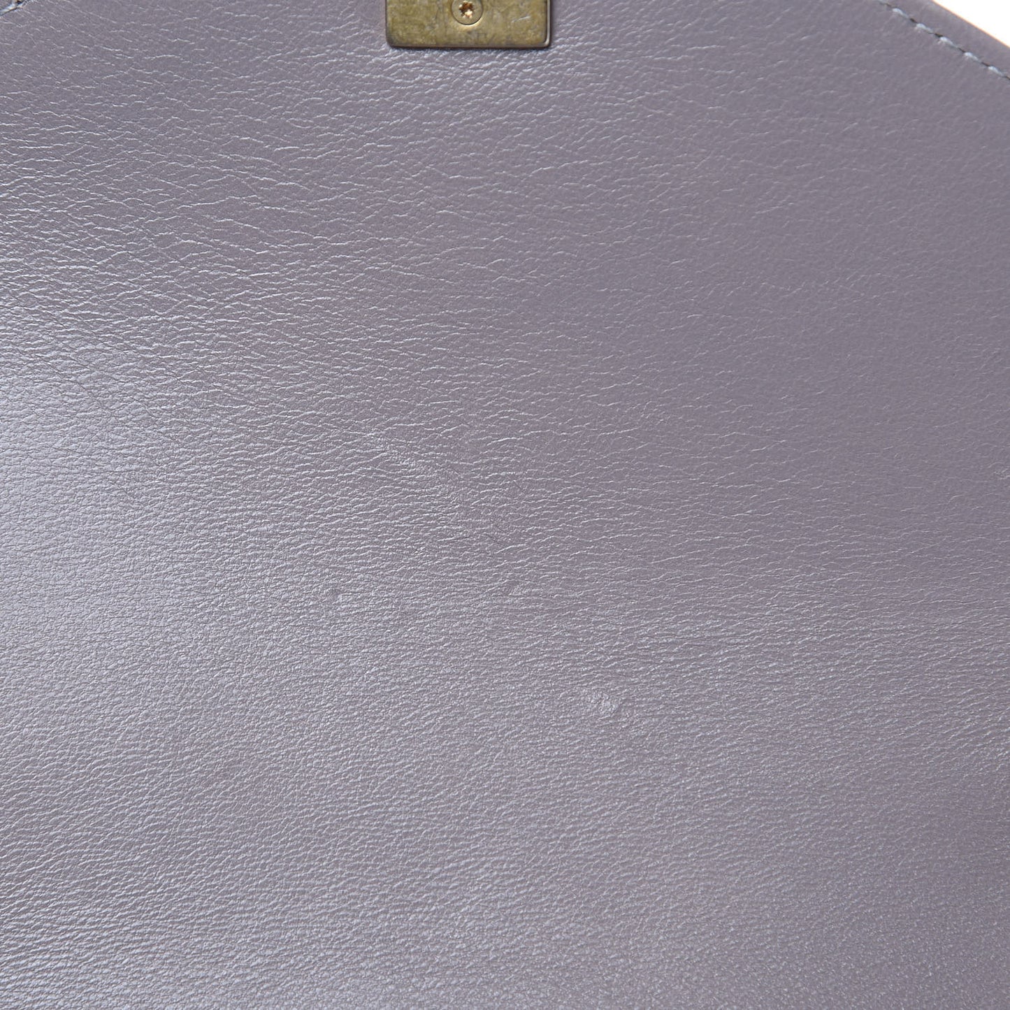 Lambskin Chevron Stitched Envelope Flap Light Grey