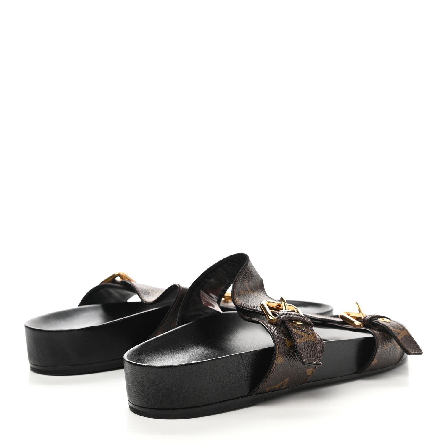 Louis Vuitton Monogram Bom Dia Mule Sandals 39 Black 4 of 9