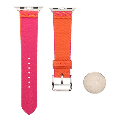Hermes Nylon Weave Apple Watch Single Tour Band 40mm Orange Rose Mexico 2 of 4