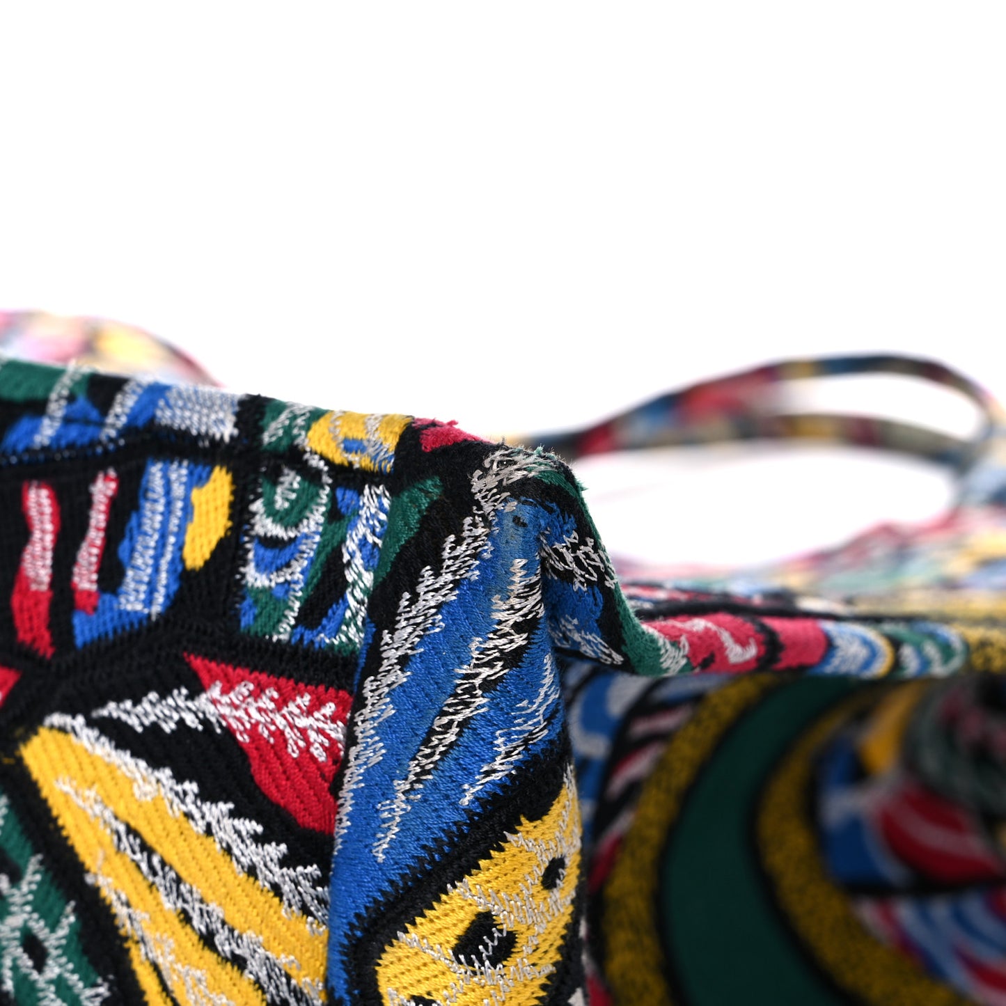 Canvas Embroidered Butterfly Book Tote Black Multicolor