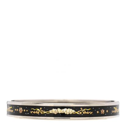Hermes Enamel Printed Celestial Mythology Narrow Bracelet 70 Black 1 of 4