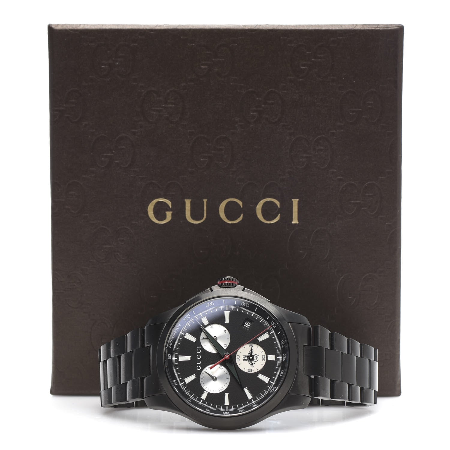Gucci PVD Stainless Steel 44mm G-Timeless Chronograph Quartz Watch Black 7 of 7