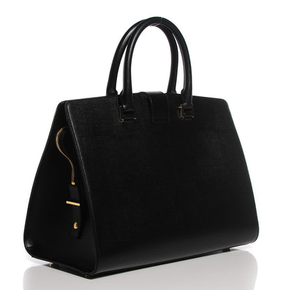 Saint Laurent Textured Calfskin Medium Classic Cabas Y Black 3 of 7