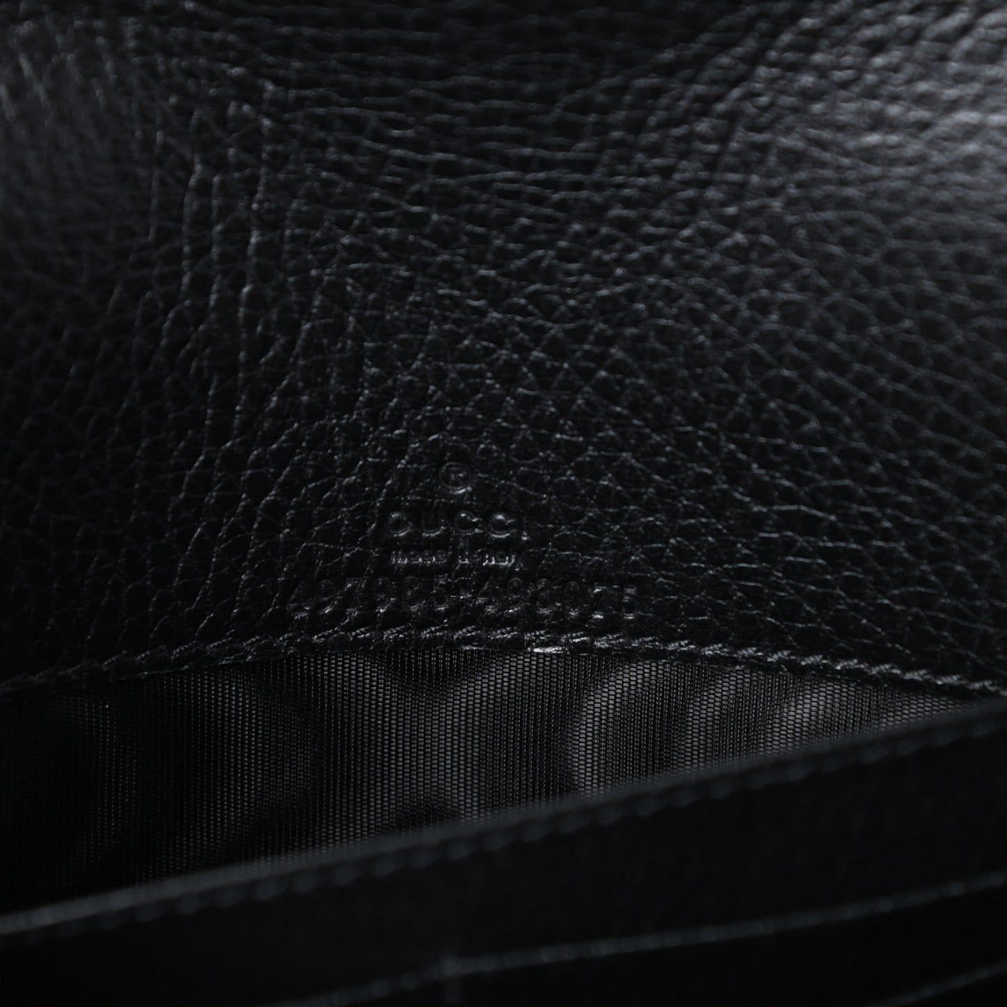 Calfskin Mini GG Marmont Chain Wallet Black