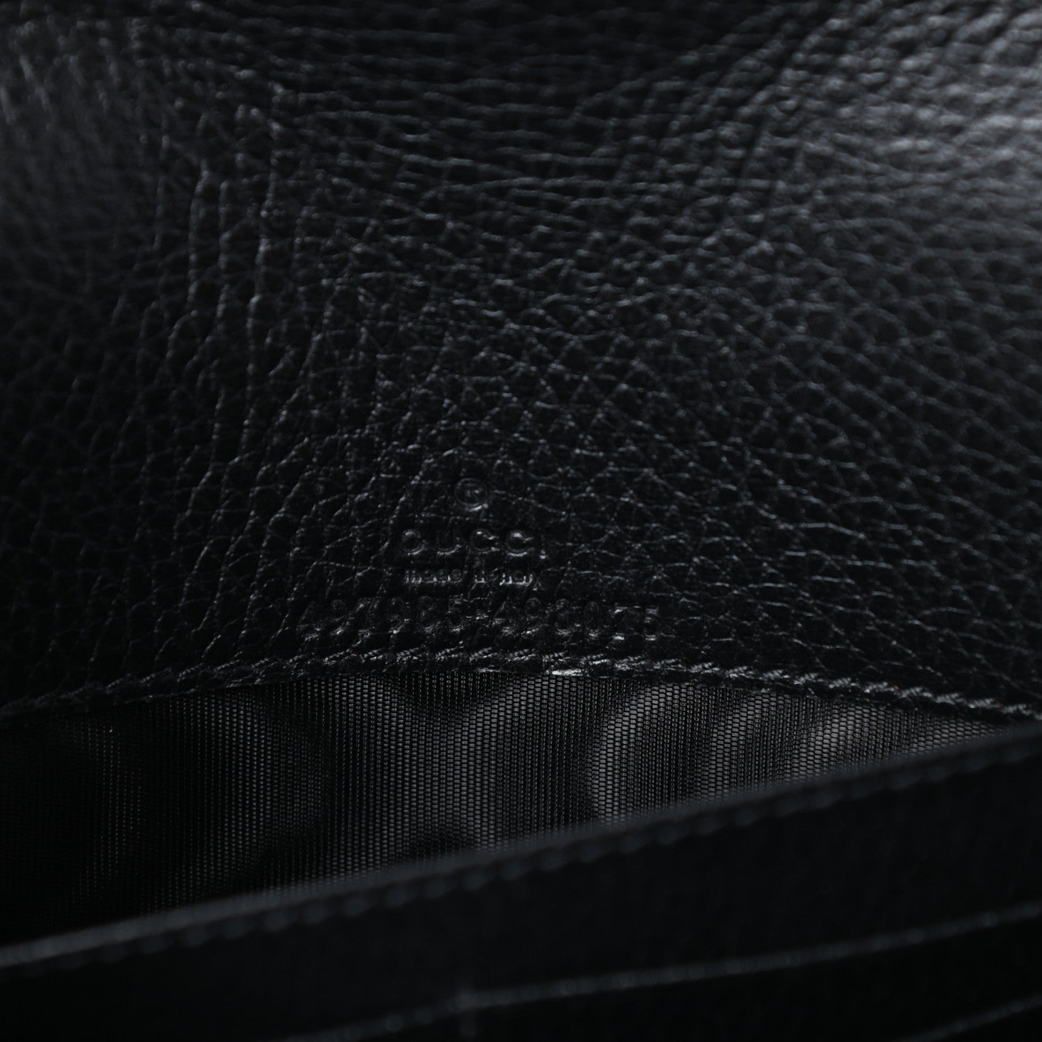 Gucci Calfskin Mini GG Marmont Chain Wallet Black 6 of 8