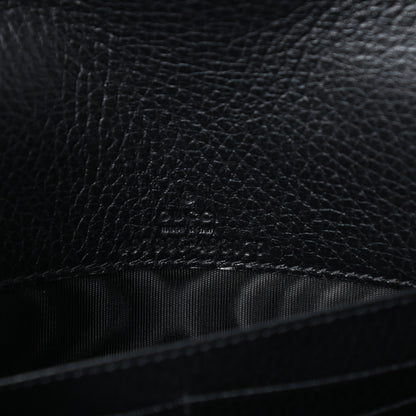 Gucci Calfskin Mini GG Marmont Chain Wallet Black 6 of 8